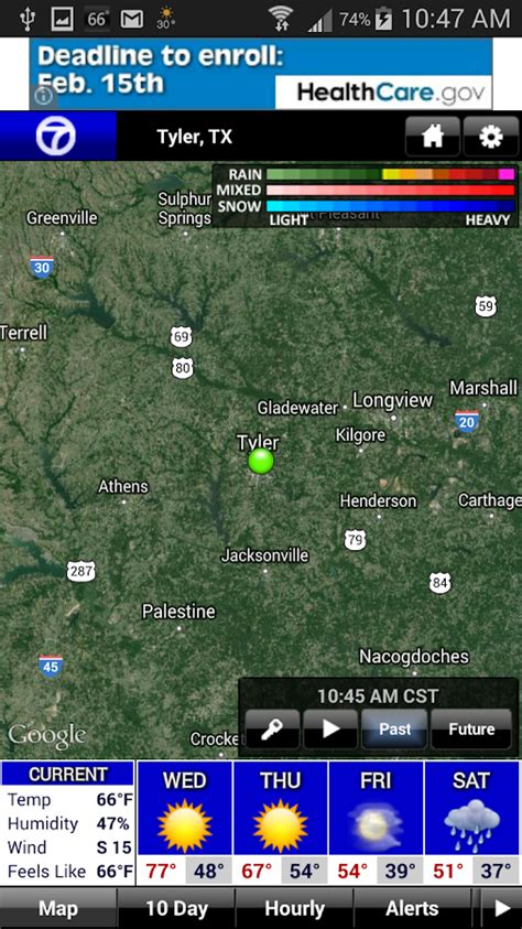 Kltv weather radar longview tx. Activity on radar should be moving out of our area by 10pm, leaving partly to mostly cloudy skies overhead for tonight. Sunday morning will be another cold one, temperatures in the upper 30s and low 40s. While Sunday will be a dry and partly cloudy day, it will be breezy at times. Over the next seven days, temperatures will sit much closer to ... 