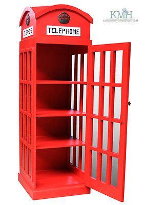 Kmh Bucherschrank Bucherregal Telefonzelle 167 Cm Regal Britisch Englisch Rot Ebay