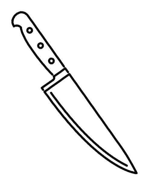 Knife Coloring Page