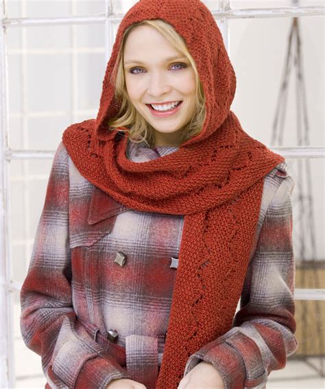 Knit Hooded Scarf Pattern Free