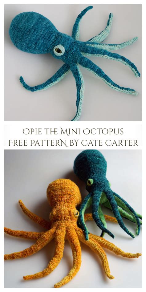 Knit Octopus Toy Free Knitting Pattern Knitting Pattern