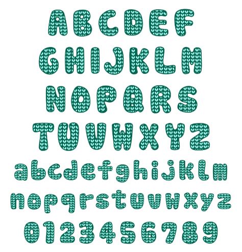 Knit Pattern Font by Hopscotch Home Format Fonts on
