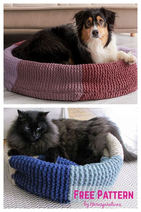 Knitted Cat Bed Pattern Free Web Get The Free Knitting Pattern