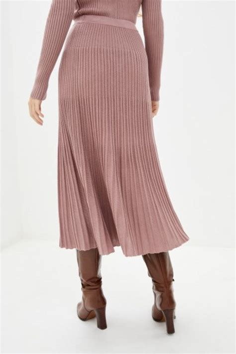 Knitted Midi Skirt Ribbed Jersey Skirt Knit Long Skirt Fall Etsy