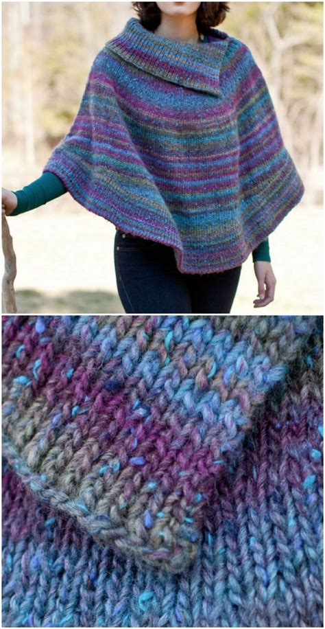 Knitted Poncho Patterns With Video Tutorial For Beginners Advanced