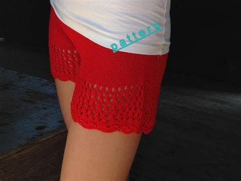 Knitted Shorts Pattern Knit Lace Short PDF Tutorial Pattern Etsy