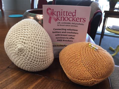 Knitted knockers. Jul 6, 2020 · Schachenmayr Catania. $5.49. Rowan Cotton Glace. $9.49. Lion Brand Coboo. $5.99. Donate to Knitted Knockers. Learning how to make a knitted knocker as one of their volunteers is an easy way to support a truly inspiring charity who do so much for the community. Make a difference with knitting and knit up some Knitted Knockers. 