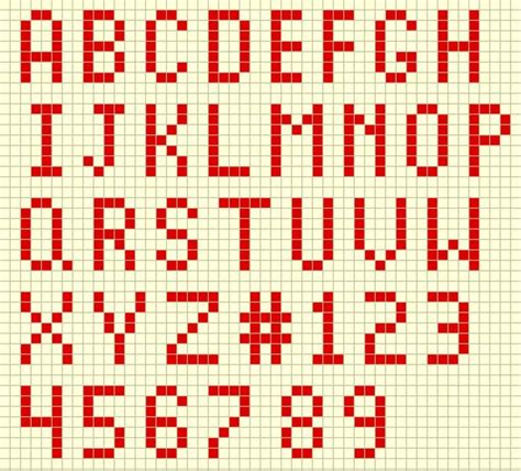 Knitting Charts For Letters