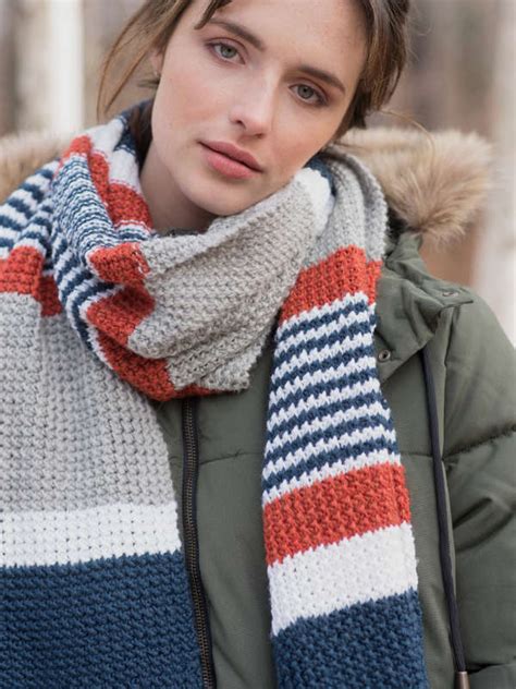 Knitting Pattern Gradient Striped Scarf Pattern Scarf