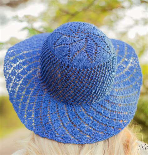 Knitting Pattern for Merilin Summer Hat Sun hat with mesh and lace