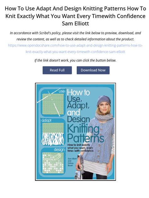 Knitting Patterns: How to Use, Adapt, and Design