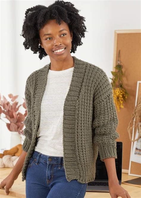 Knitting Patterns Galore Textured Cardigan