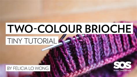 Knitting tutorial: Brioche stitch in the round - YouTube