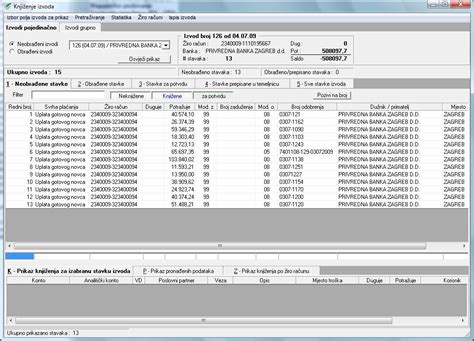 Knjiženje izvoda - Zagreb Data
