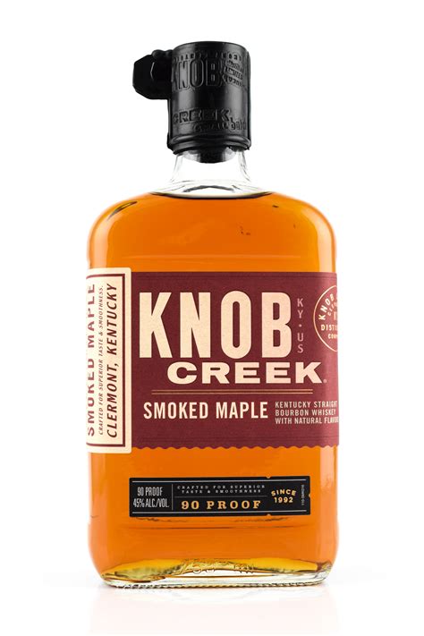 Knob creek smoked maple. Knob Creek® Smoked Maple. KNOB CREEK BOURBON 18 YO. Knob Creek® Single Barrel Select Rye. Knob Creek® Straight Bourbon Whiskey. KNOB CREEK SINGLE BARREL RESERVE. *World’s Best Rye 2016 IWSC. (2016 International Wine and Spirits Competition Best Rye Worldwide Whiskey) **Knob Creek® Cask Strength Rye Whiskey is quality screened to remove ... 