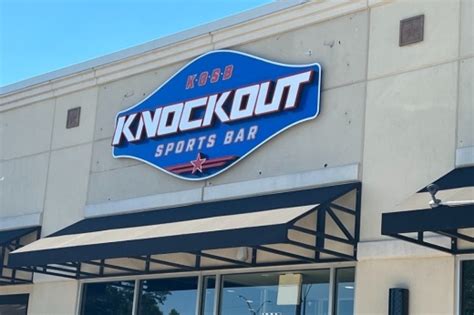 Knockouts sports bar. Arlington schedule to open 2024. Corporate Weekly Specials * At Participating Locations. SATURDAY$5 dos xx 22oz drafts$4 dos xx pints$8 the peoples champ Margarita$13 domestic bucket$16 import bucket$3.50 jager, jack fire, tuacca, deep eddys, rumple and screwball. SUNDAY$4.50 domestic 22oz$3.50 domestic pints$13 domestic bucket$16 … 