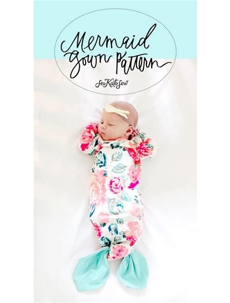 Knotted mermaid tail baby gown – Sewing