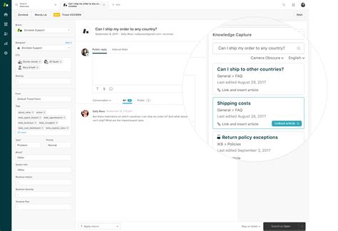 Knowledge Capture App Zendesk