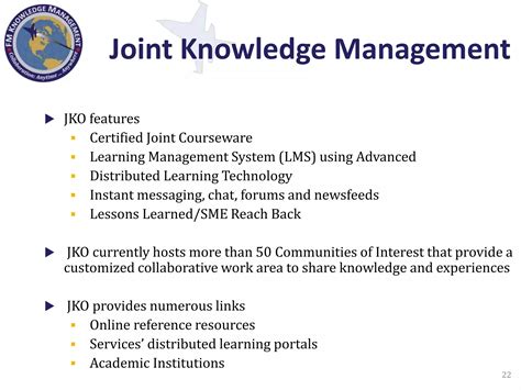 Knowledge Management in the Department of Defense