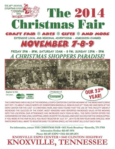 Knoxville expo center christmas craft fair. Gatlinburg Convention Center: 234 Historic Nature Trail, Gatlinburg, TN 37738. Hours: Tuesday – Saturday 10am – 5pm, Sunday 10am – 4pm. Free Admission. The Great Smoky Christmas Arts & Crafts Show runs from November 27 – December 3, 2022. Unique handcrafted gifts made by members of Great Smoky Arts & Crafts Community … 