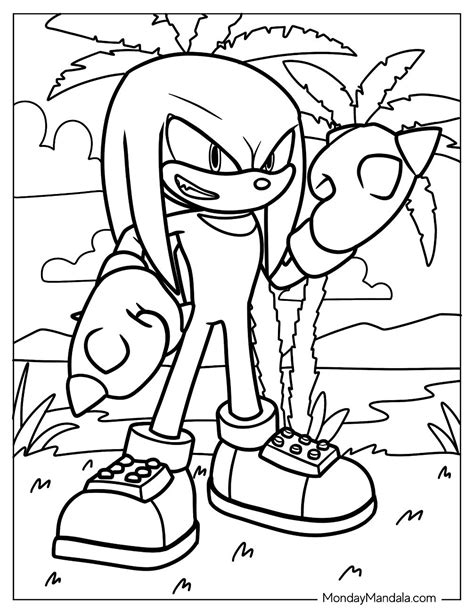 Knuckles Coloring Page