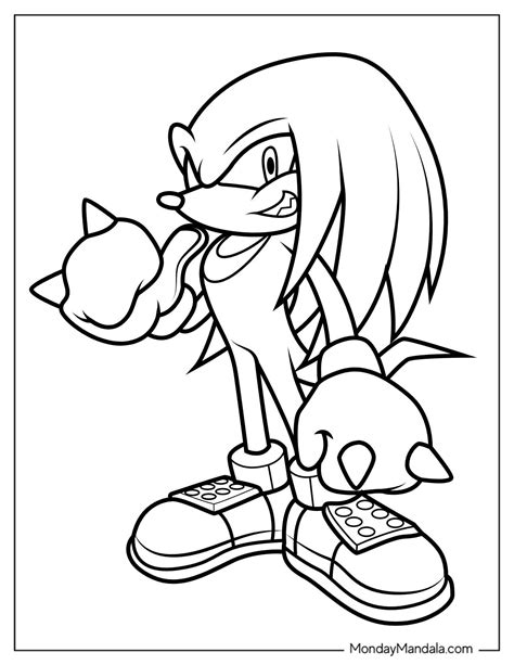 Knuckles Coloring Shee