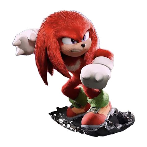 Knuckles The Echidna - Sonic Movie 2 PNG by …