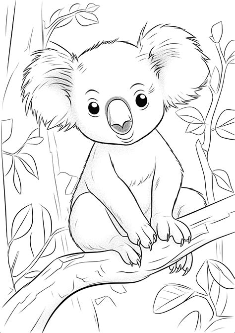 Koala Printable Coloring Pages