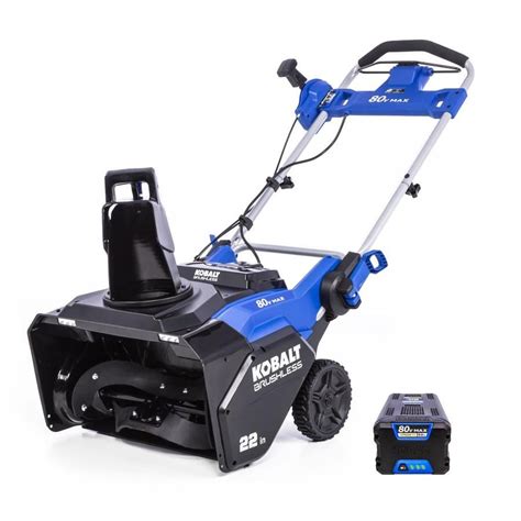 Kobalt cordless snow blower. Kobalt refuses to provide spare parts like discharge chute for purchase. This means if you damage a $15.00 discharge chute , you have to scrape the whole unit and waste your $400- $600 investment in your snow blower. 