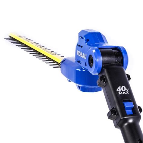 Use Current Location. Kobalt 40-volt cordless hedge trimmer provides the power you need with up to 50 minutes runtime on a fully charged 2.5 AH battery (battery and charger sold separately) 24-in dual-action blades at 3,000 SPM provides you the cutting power to tackle the toughest job. 3/4-in cut capacity gets through most shrubs and hedges.. 