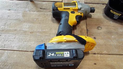 Any dewalt battery to kobalt tool adapters? I guess first question would be is this possible going from 20v dewalt battery to the 24v Kobalt line? If so, has anyone seen or made an adapter? I snagged the 24v drywall gun and magazine for 20 bucks each and would ideally use my dewalt batteries if possible. 1 3 comments Best Add a Comment. 