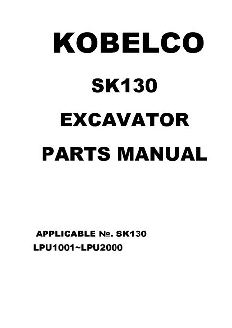 Kobelco sk130 excavator parts catalog manual. - Theologie des jo. franc. buddeus und des chr. matth. pfaff.