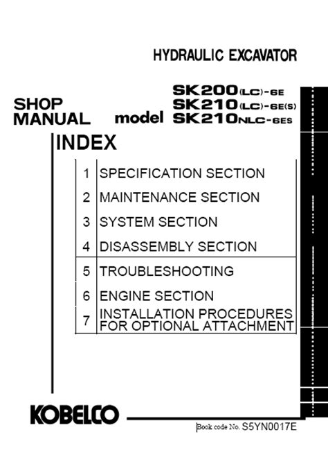 Kobelco sk200 sk210 crawler excavator shop workshop manual. - Guide to bentley microstation v8i user.
