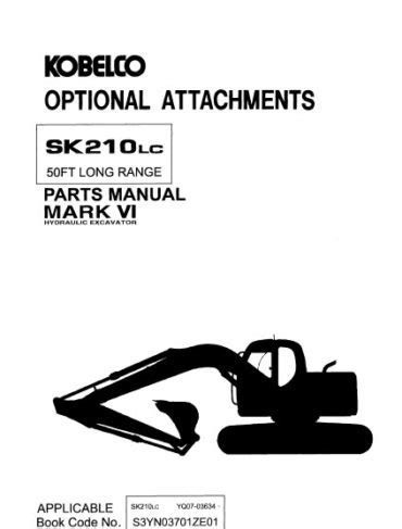 Kobelco sk210lc mark vi hydraulikbagger optionale anbaugeräte teile handbuch yq07 03634 s3yn03701ze01. - Stihl fs 130 manuale delle parti.