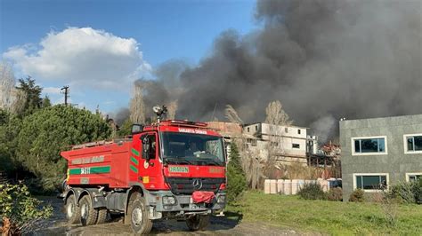 Kocaeli'de bir fabrikada çıkan yangında soğutma çalışmaları tamamlandı