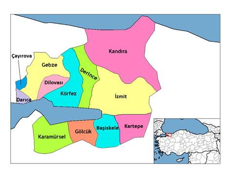 Kocaeli büyükşehir belediyesi haritası