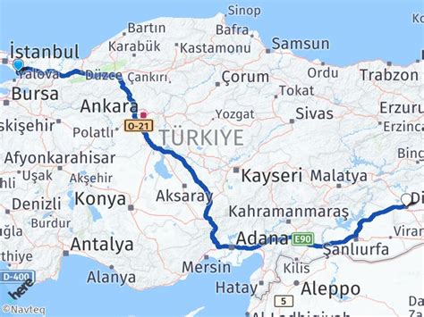 Kocaeli ile Diyarbakır arası 1365 Km.