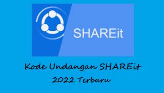 Kode Undangan Shareit