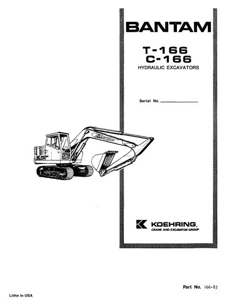 Koehring bantam excavator c166 t166 master parts manual. - Contribution ©  l'©♭tude des id©♭es hypochondriaques simples (non d©♭lirantes).