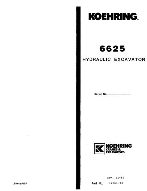 Koehring hydraulic excavator 6625 parts manual. - 2005 audi a4 power steering hose manual.