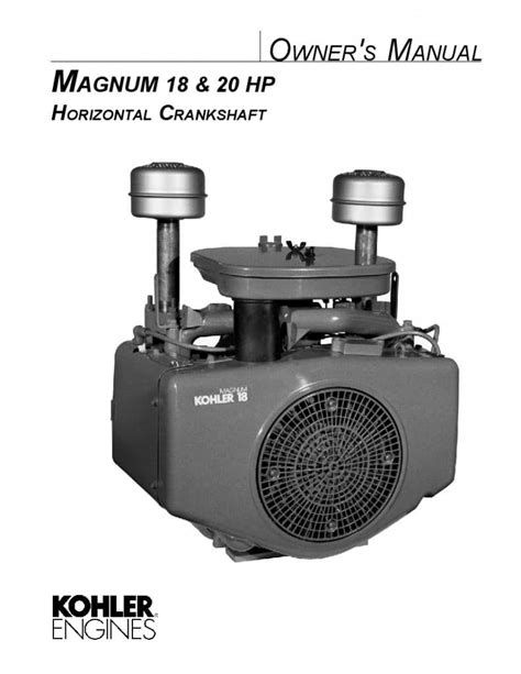 Kohler 18 hp engine service manual. - Manual do fax panasonic kx fp207.