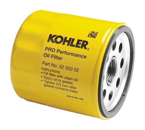 Kohler 7000 24 hp oil filter. Includes: Fuel Filter (24 050 13-S) Air Filter (16 083 01-S), Pre-Cleaner (16 083 02-S), Oil Filter (52 050 02-S), Spark Plugs (25 132 23-S) and two quarts of 10W30 Kohler Oil ... Annolai 32 083 13-s Air Filter for Kohler 7000 Series with 52 050 02 oil filter for Kohler KT725 KT735 KT740 KT745 KT735-745 PRO, EKT740-EKT750 22HP-26HP Lawn Mower ... 