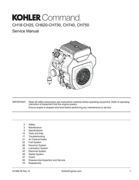 Kohler command ch740 ch745 ch750 service repair manual. - Student solutions manual for college algebra.