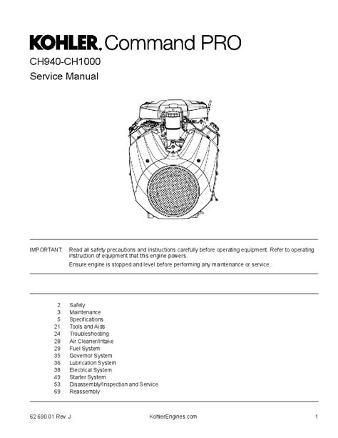 Kohler command pro ch940 ch1000 engine service repair manual. - The intangible assets handbook maximizing value from intangible assets.