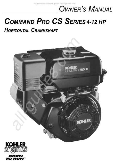 Kohler command pro cs series 4 12 hp horizontal crankshaft workshop service repair manual. - Honda foreman 500 2005 2011 service repair manual.