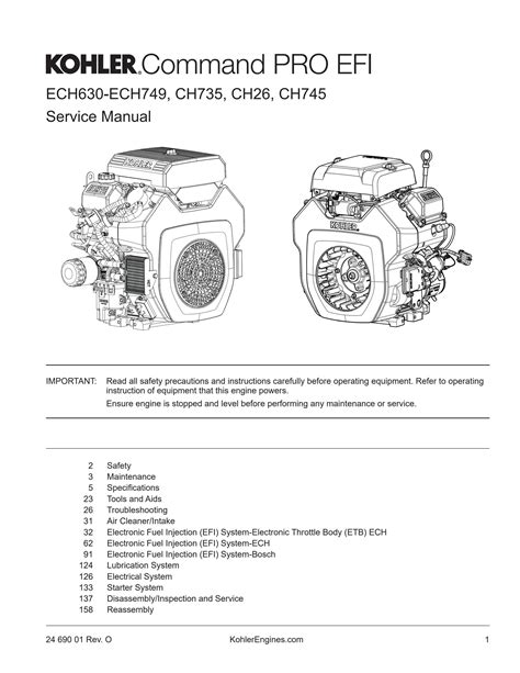 Kohler command pro ech630 ech680 ech730 ech749 ch26 ch735 ch745 engine service repair workshop manual download. - Mcgraw hill taxation of individuals 2013 solutions manual.