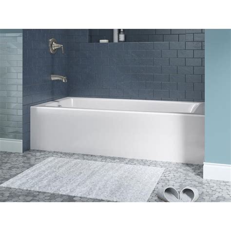 KOHLER. Elmbrook 60 in. x 30.25 in. Soaking Bathtub with Right-Hand Drain in White. Shop this Collection. Add to Cart. Compare. Exclusive. More Options Available $ 439. 00 (645) ... cast iron bath tub. black alcove bathtubs. 54 inch alcove bathtubs. Explore More on homedepot.com. Flooring. Wall Square Glass Tile; Shop 8 X 8 Washable Rugs;