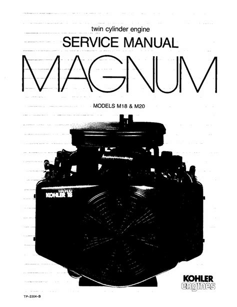 Kohler engine twin cylinder magnum m18 m20 service manual. - Clave para identificar los peces marinos del peru.