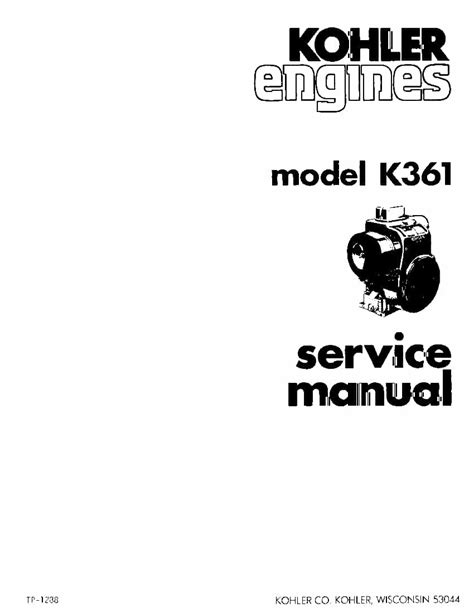 Kohler k series model k361 18hp engine full service repair manual. - Answers for art in focus study guide.