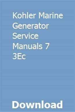 Kohler marine generator service manuals 7 3ec. - Harvard graphics 3.0 a su alcance.